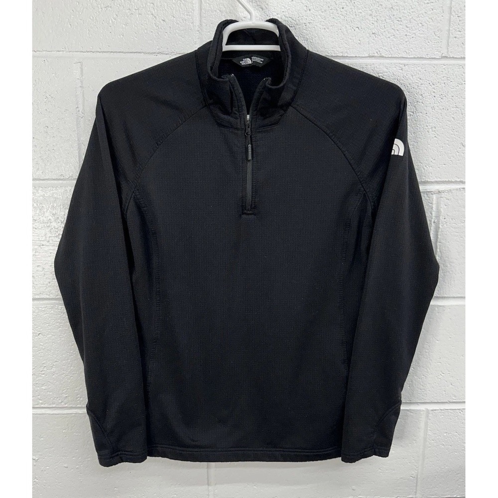 The North Face Mountain Peaks Fleece Black Quarter Zip / Womens Large
